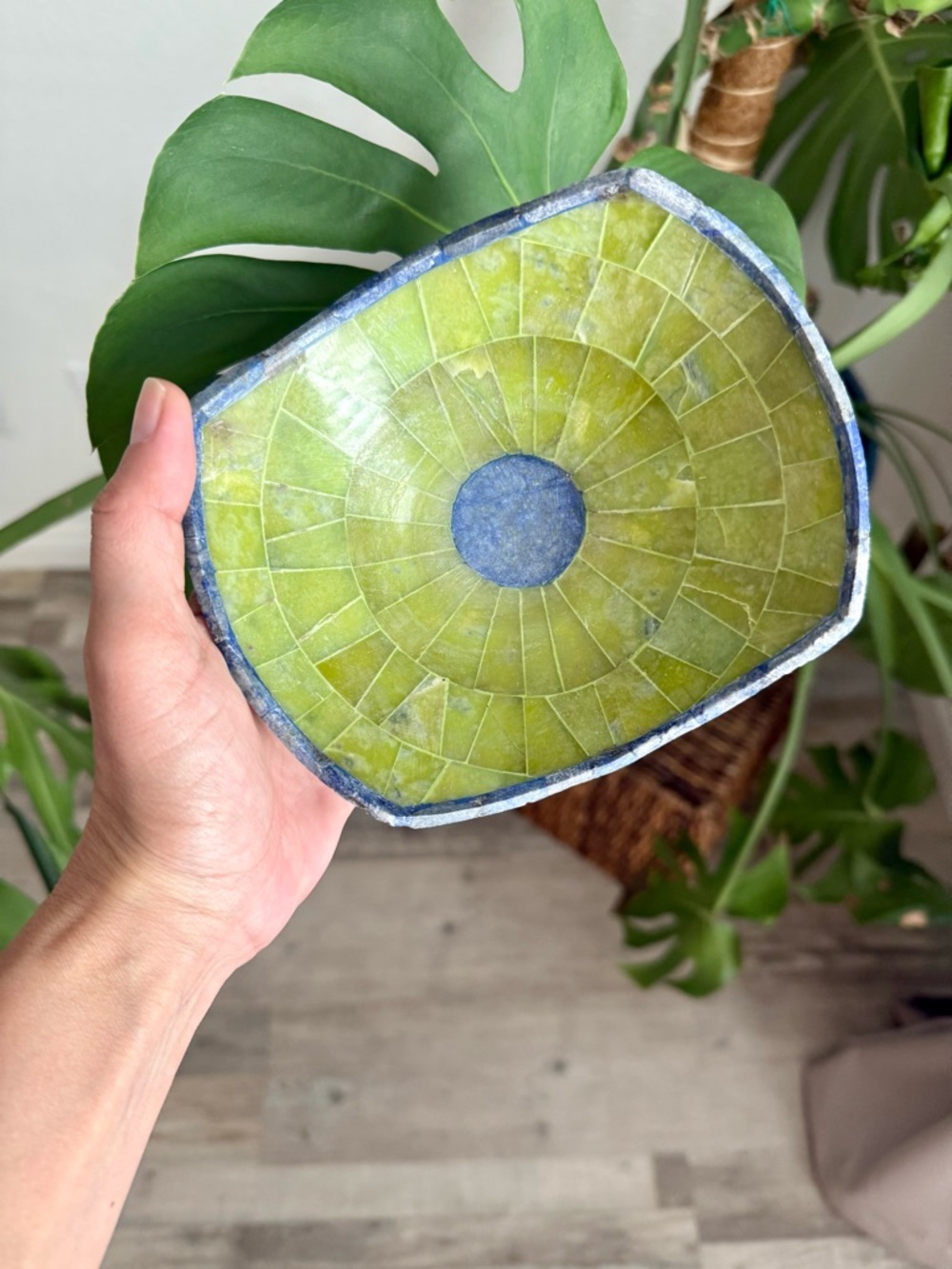 Serpentine & Lapis Lazuli bowl